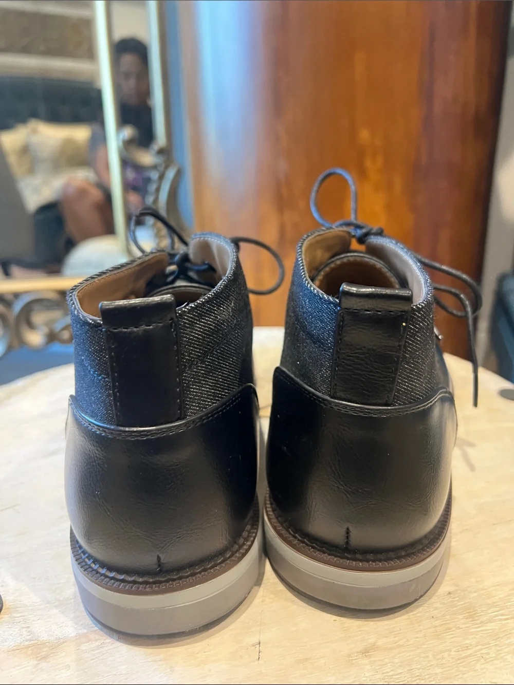 Steve Madden Men’s Black Lace-Up Chukka Ankle Boots Size 11